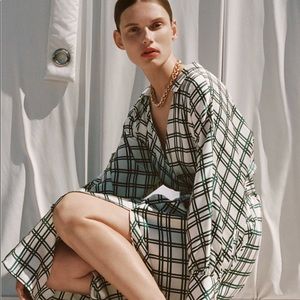 Zara plaid print dress
